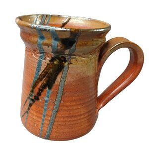 Bill Wilson Vintage Art Studio Pottery Coffee Mug Dessert Colors 4 1/2" Tall